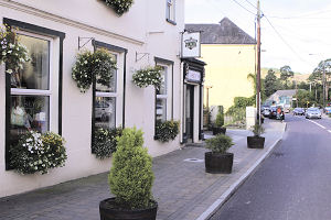 outside with flowers 