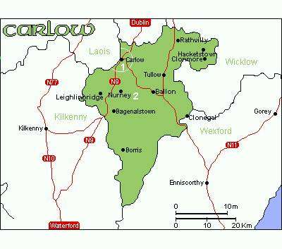Map of Carlow