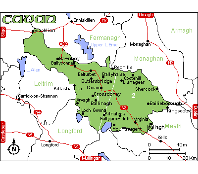 Map of Cavan