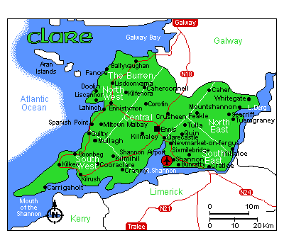 Map of Clare