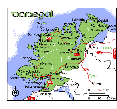 Map of Donegal