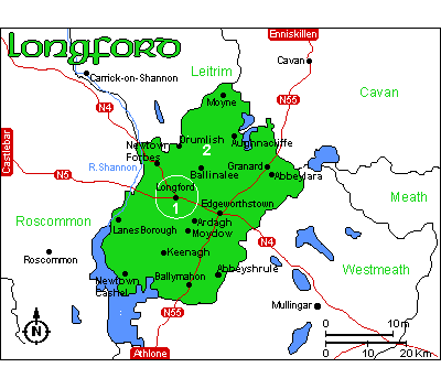 Map of Longford
