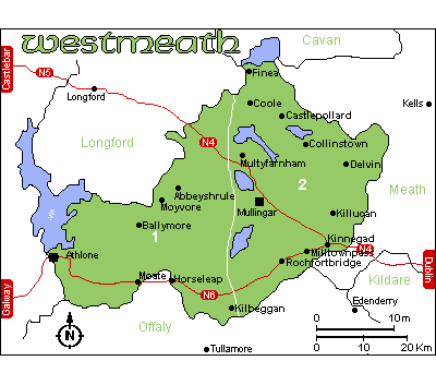 Map of Westmeath